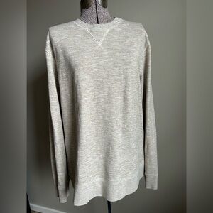 The North Face Men's Beige long sleeve tee base layer cotton blend ski snow